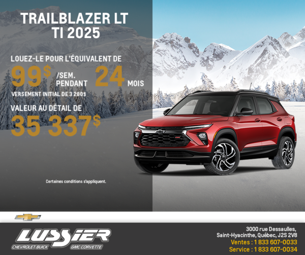 Le Chevrolet Trailblazer LT 2024