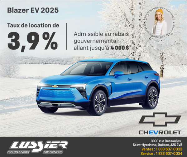 Procurez-vous le Chevrolet Blazer EV 2025