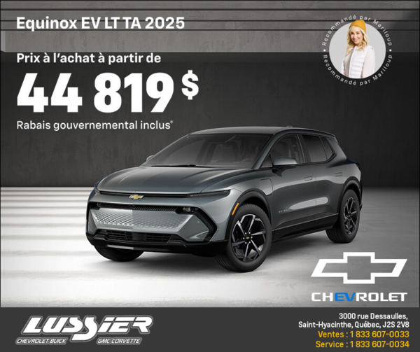 Procurez-vous le Chevrolet Equinox EV 2025