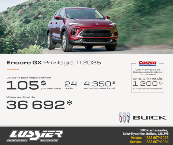 Procurez-vous le Buick Encore GX 2025