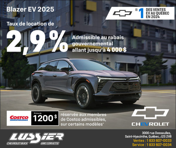 Procurez-vous le Chevrolet Blazer EV 2025