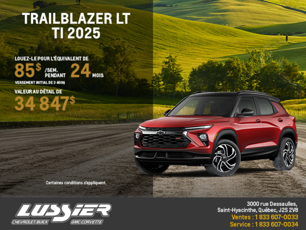 Le Chevrolet Trailblazer LT TI 2025