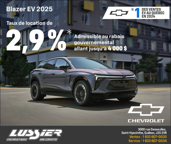 Procurez-vous le Chevrolet Blazer EV 2025