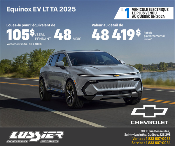 Procurez-vous le Chevrolet Equinox EV 2025
