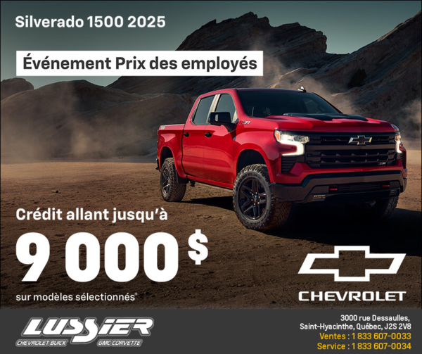 Procurez-vous le Chevrolet Silverado 1500 2025
