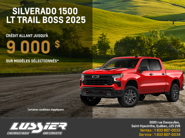 Procurez-vous le Chevrolet Silverado 1500 LT Trail Boss