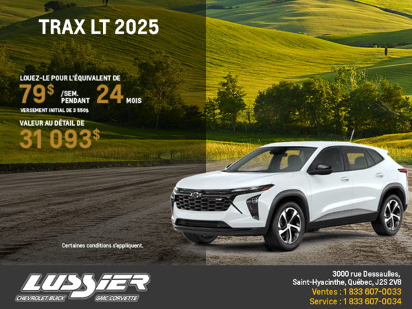 Procurez-vous le Chevrolet Trax 2025
