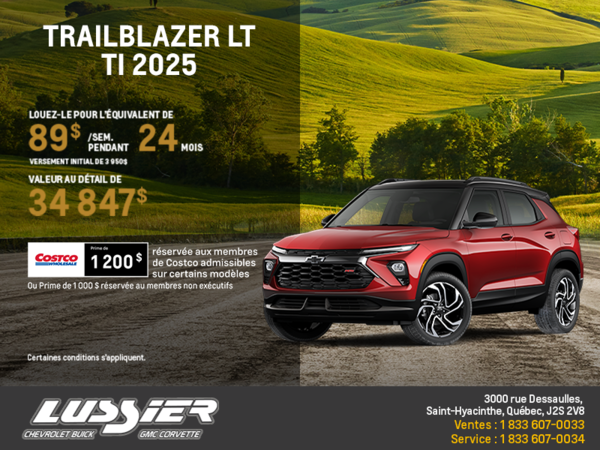 Le Chevrolet Trailblazer LT TI 2025