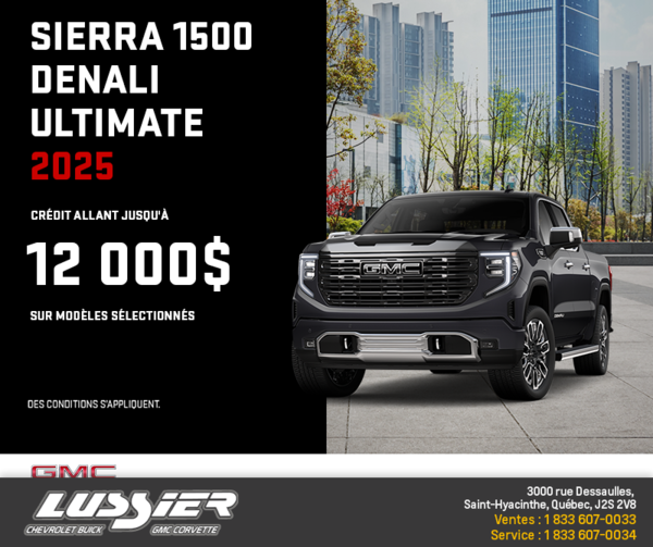 Le GMC Sierra 1500 Denali Ultimate 2025