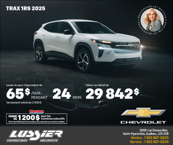 Procurez-vous le Chevrolet Trax 2025