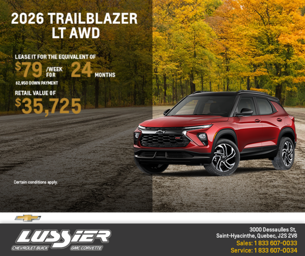 Get the 2026 Chevrolet Trailblazer LT AWD