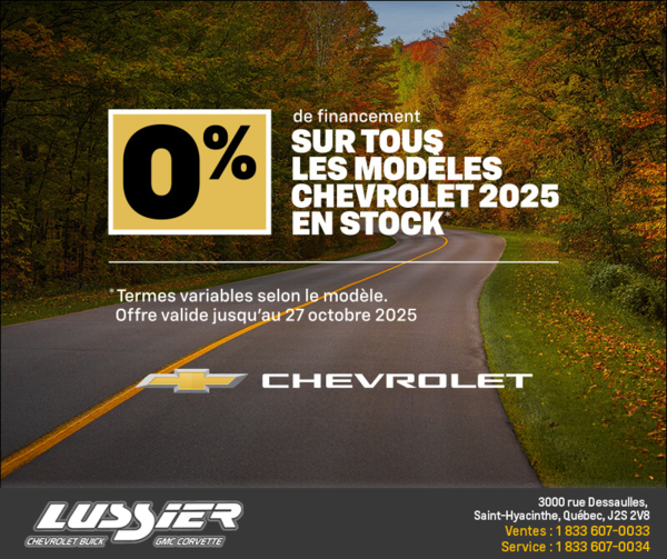 L'événement du mois Chevrolet