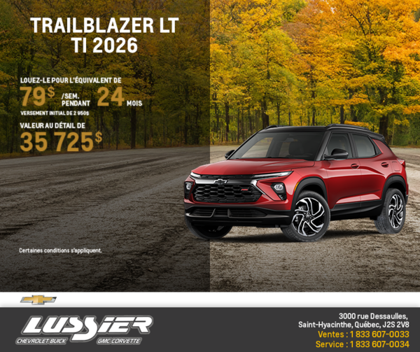 Le Chevrolet Trailblazer LT TI 2026