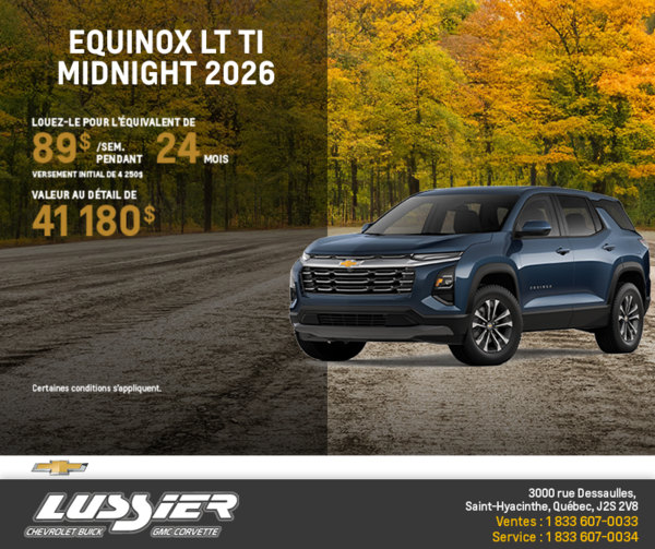 Procurez-vous le Chevrolet Equinox LT TI 2026