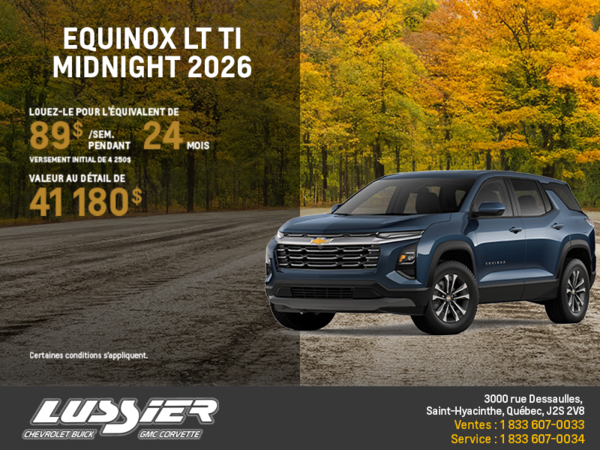 Procurez-vous le Chevrolet Equinox LT TI 2026