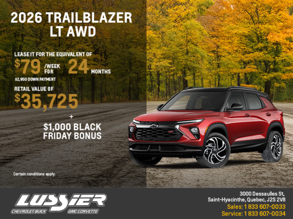 Get the 2026 Chevrolet Trailblazer LT AWD
