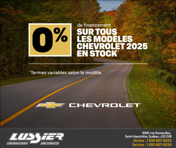 L'événement du mois Chevrolet