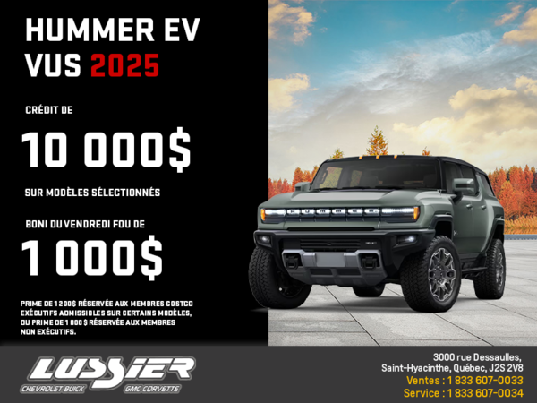 Le GMC Hummer EV VUS 2025