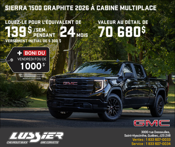 Le GMC Sierra 1500 2026