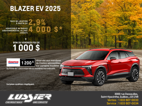 Procurez-vous le Chevrolet Blazer EV 2025