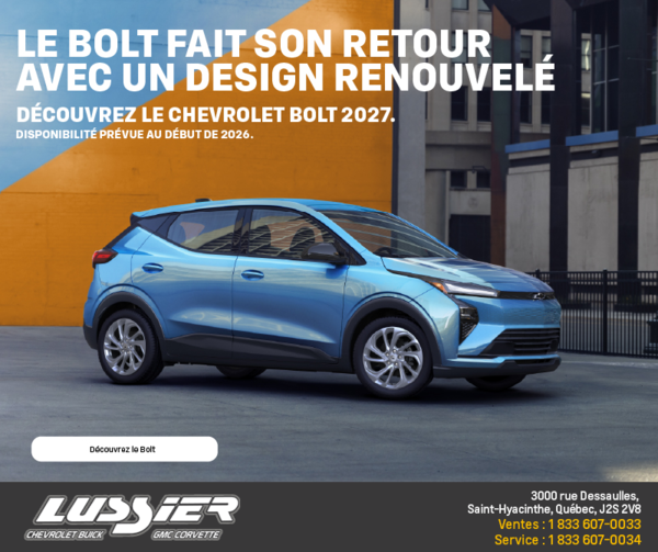 Procurez-vous le Chevrolet Bolt 2027