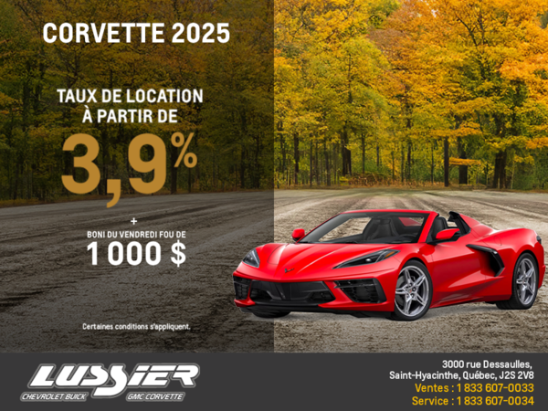 Procurez-vous le Chevrolet Corvette 2025