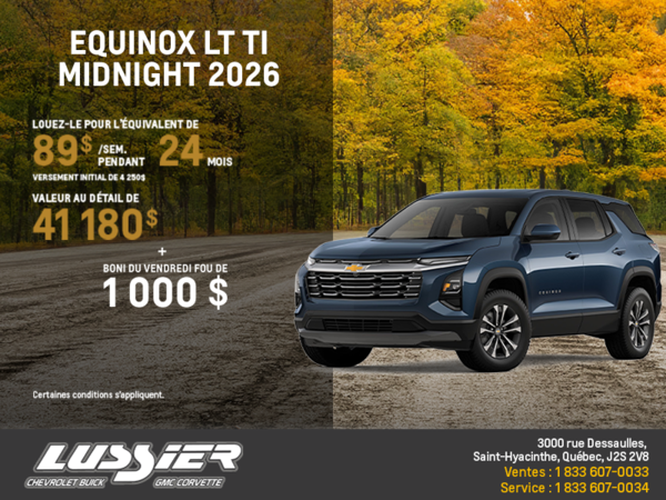 Procurez-vous le Chevrolet Equinox LT TI 2026