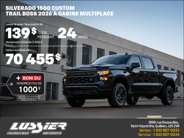 Procurez-vous le Chevrolet Silverado 1500 2026