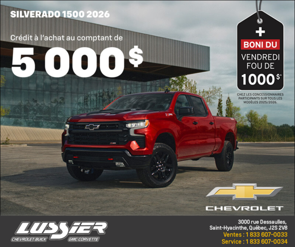 Procurez-vous le Chevrolet Silverado 1500 2026