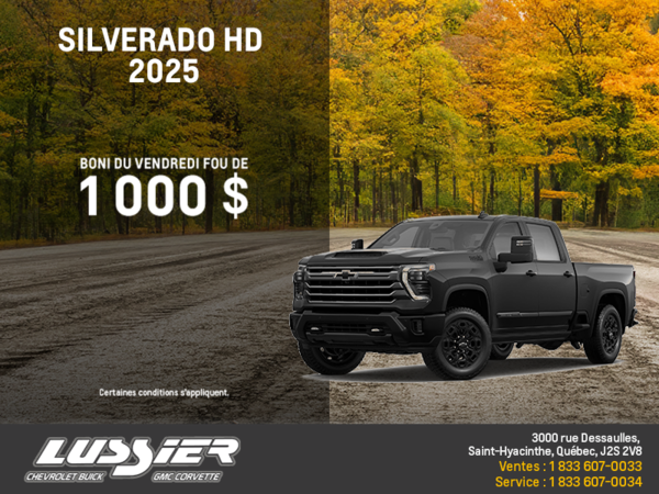 Procurez-vous le Chevrolet Silverado HD 2025