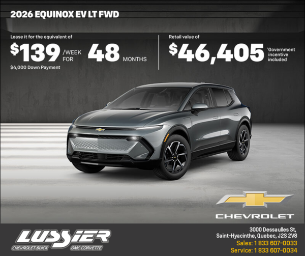 Get the 2026 Chevrolet Equinox EV