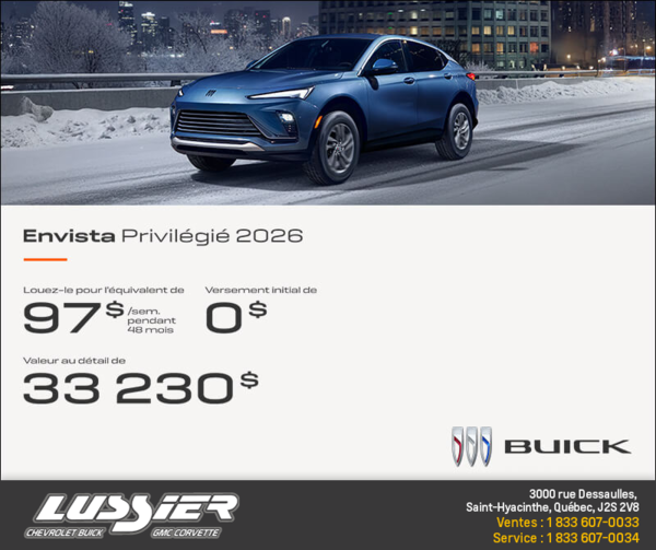 Procurez-vous la Buick Envista 2026