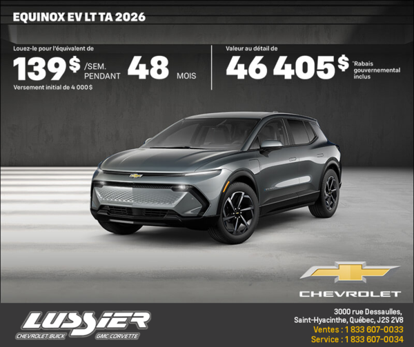 Procurez-vous le Chevrolet Equinox EV 2026