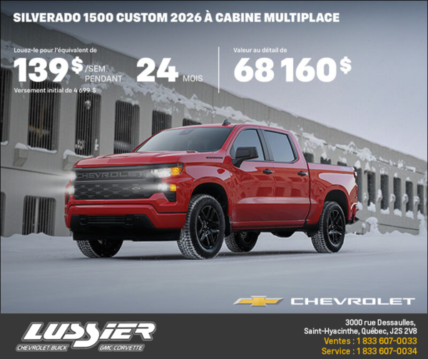 Procurez-vous le Chevrolet Silverado 1500 2026