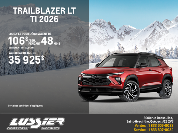 Le Chevrolet Trailblazer LT TI 2026