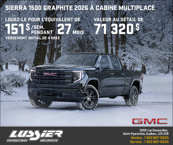 Le GMC Sierra 1500 2026 Graphite