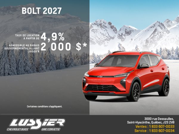 Procurez-vous le Chevrolet Bolt 2027
