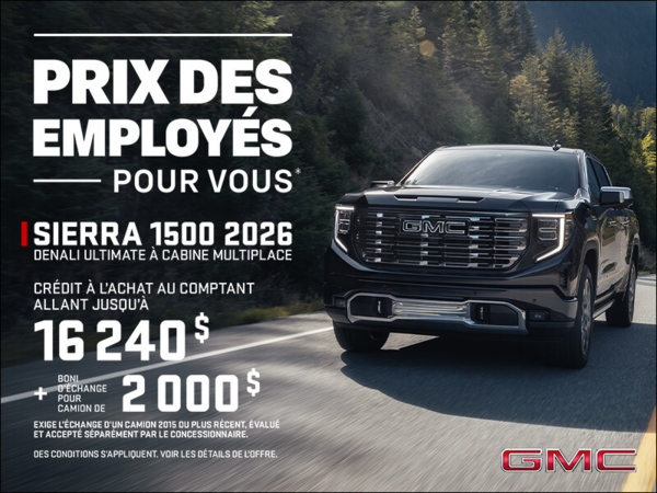 Le GMC Sierra 1500 Denali Ultimate 2026