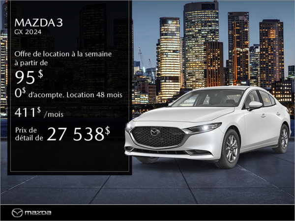Procurez-vous la Mazda3 2024!