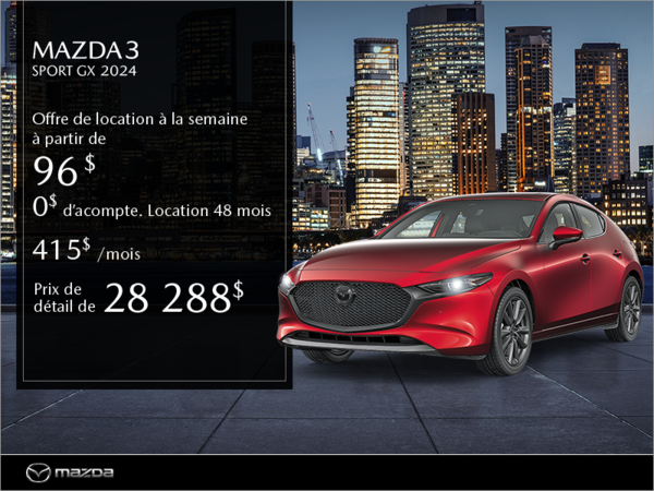 Mazda Joliette - Procurez-vous la Mazda3 Sport 2024!