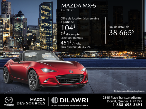 Procurez-vous le Mazda Mx-5 2025
