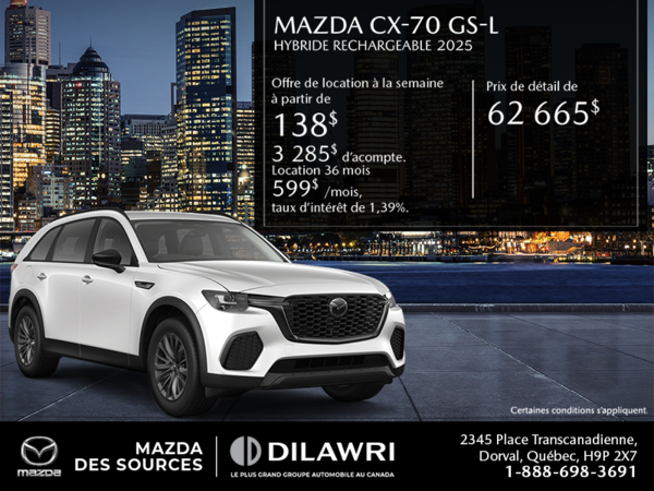 Procurez-vous le Mazda Cx-70 Phev 2025