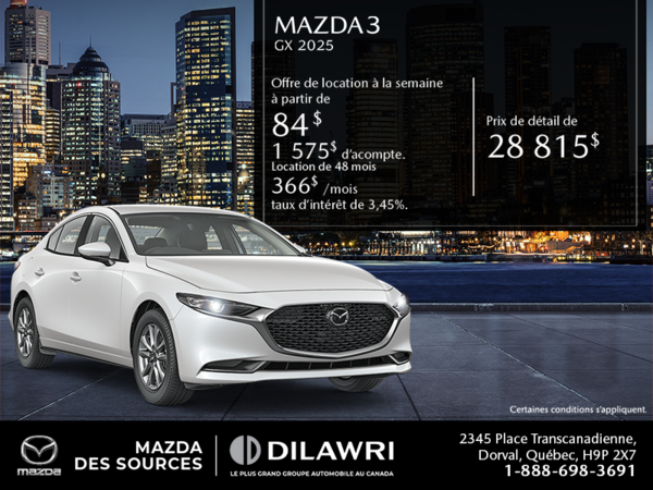 Procurez-vous le Mazda3 2025