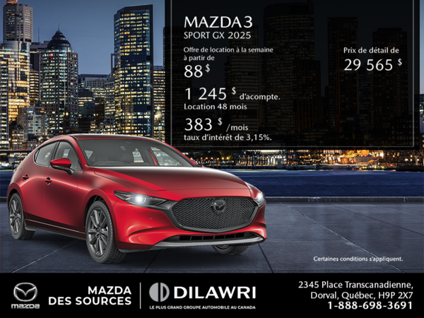 Procurez-vous le Mazda 3 Sport 2025