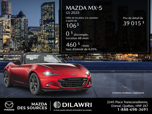 Procurez-vous le Mazda Mx-5 2025