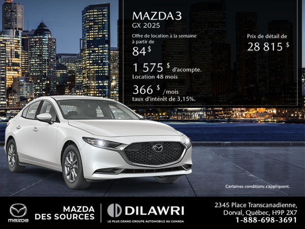 Procurez-vous le Mazda3 2025