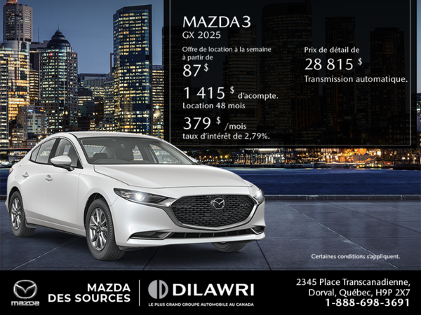 Procurez-vous le Mazda3 2025