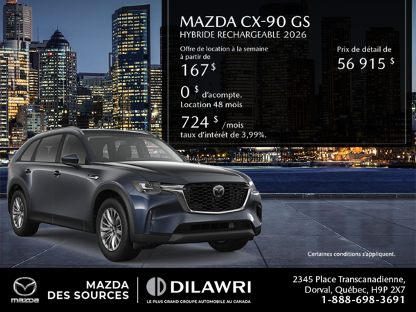 Procurez vous le Mazda CX-90 Hybride Rechargeable 2026