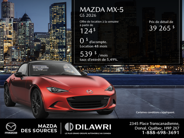 Procurez-vous le Mazda Mx-5 2026