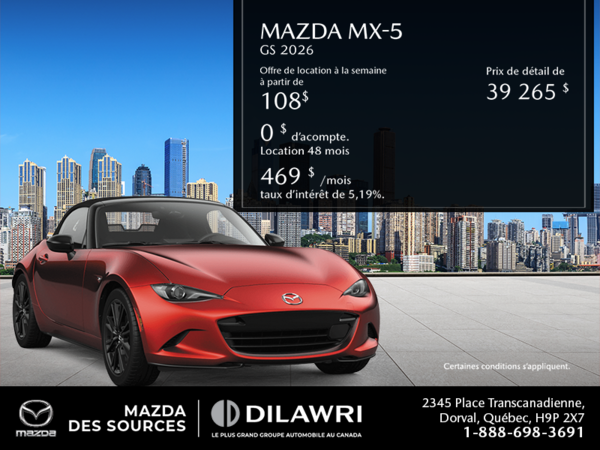 Procurez-vous le Mazda Mx-5 2026